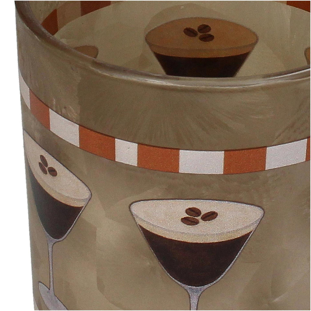 Kersten theelichthouder espresso martini glas beige 10x10x12.5cm