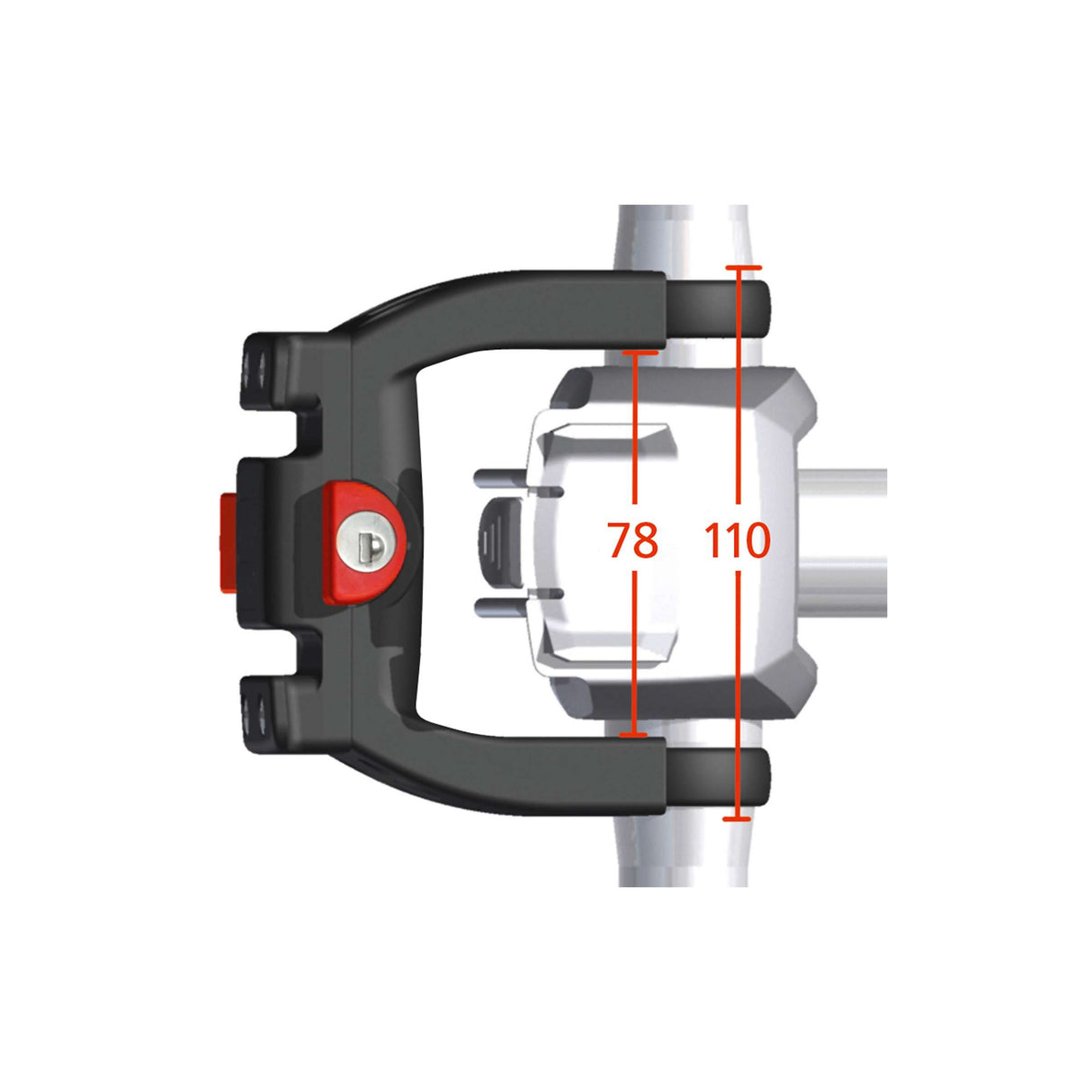 Newloxs Starther-Halter KLICKFIX E-BIKE Ø22-26mm Klemmen + Lock