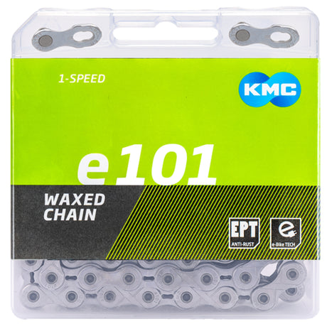 Kmc ketting e101 ept 112l single speed waxed zilver