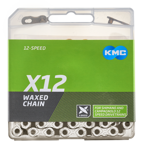 Kmc ketting x12 12v 126l waxed zilver zwart