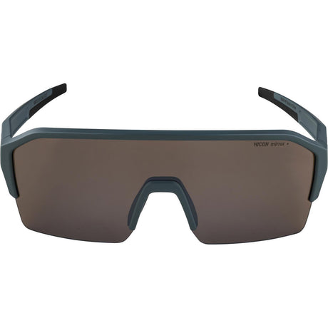 Olympische Sportbekleidung Alpina Sport Sportbrille Ram HR Q-Lite Silber. Spiegelglas blau