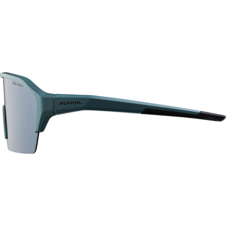 Olympische Sportbekleidung Alpina Sport Sportbrille Ram HR Q-Lite Silber. Spiegelglas blau