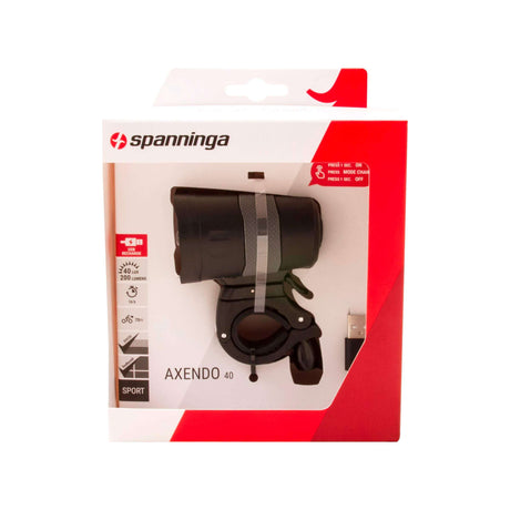 Scheinwerfer Axendo 40 lux USB -Ladegerät 65 mm schwarz