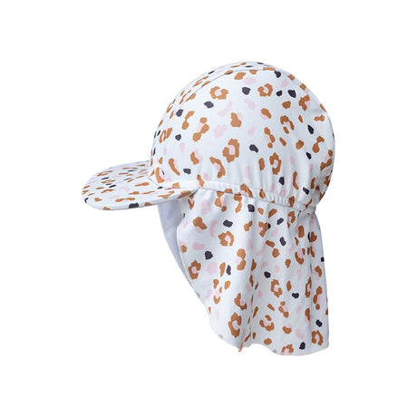 Leopard | Khakifarbene UV-Sonnenkappe