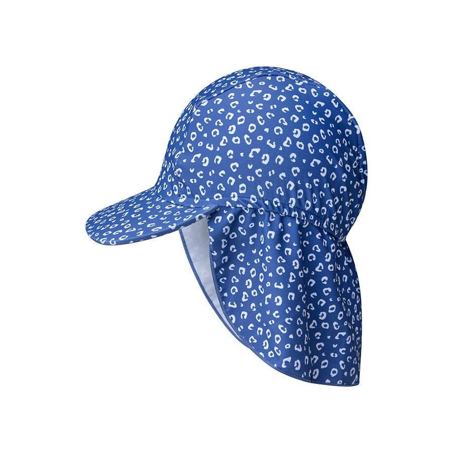 Leopard | blaue UV-Sonnenkappe