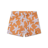 Seestern | Orangefarbene UV-Schwimmboxershorts für Jungen