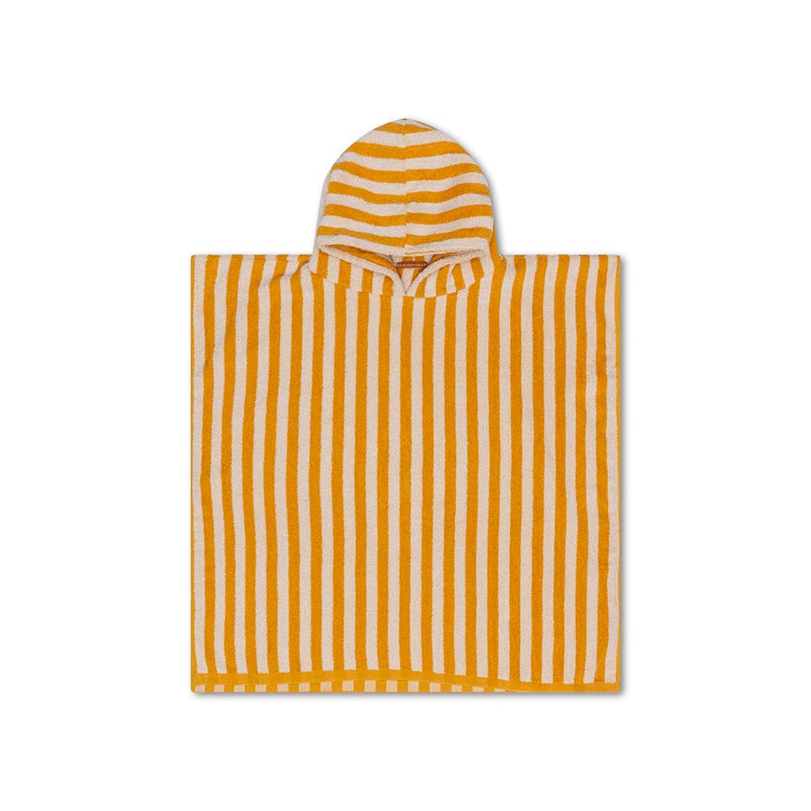 Fluss | gelb-weißer Strandponcho 65 x 65 cm