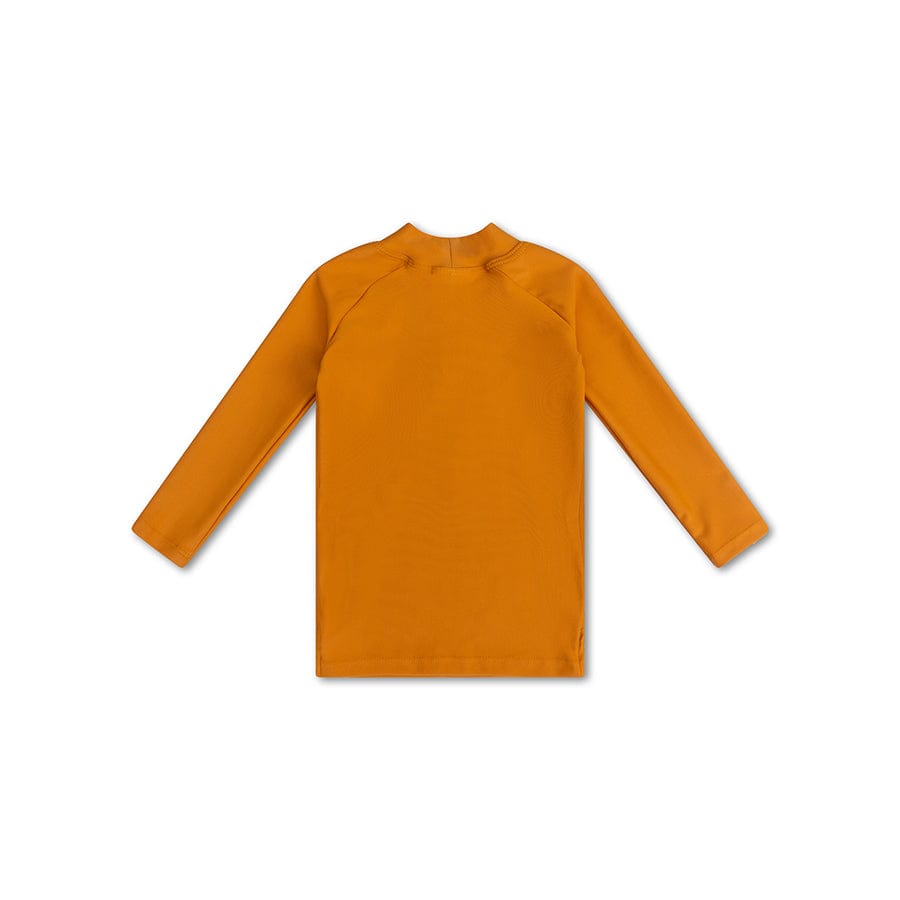 Seestern | Orangefarbenes UV-Badeshirt mit langen Ärmeln