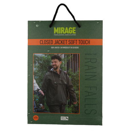 Mirage Regenmantel Niederschlag geschlossene Jacke - Größe M - Hergestellt aus Polyester weicher Berührung - Earl Grey