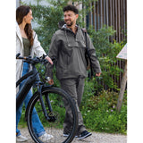 Mirage Regenmantel Niederschlag geschlossene Jacke - Größe XL - Hergestellt aus Polyester weicher Berührung - Earl Grey