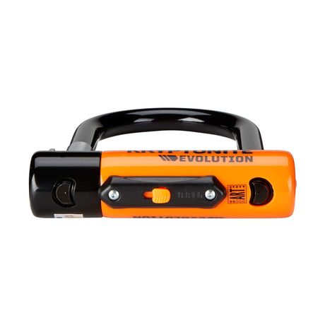 Kryptonite Evolution Mini-7 Bügelschloss mit Kabel – Fahrrad – Art-2-Schloss – Bügelschloss (Elektro-)Fahrrad – 17,8 x 8,3 cm – Kabel 120 cm lang – Orange Schwarz