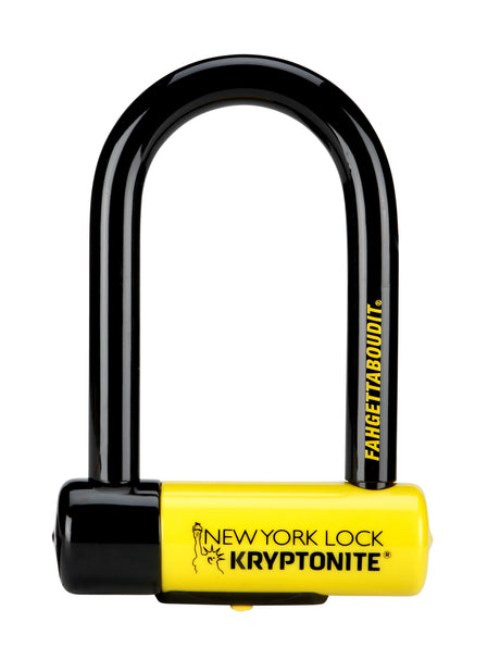 Kryptonite New York Fahgettaboudit Mini U-Lock S Cooter – Art-4 – Motorrad, Roller, Elektrofahrräder – 215,3 x 8,3 cm – Gelb