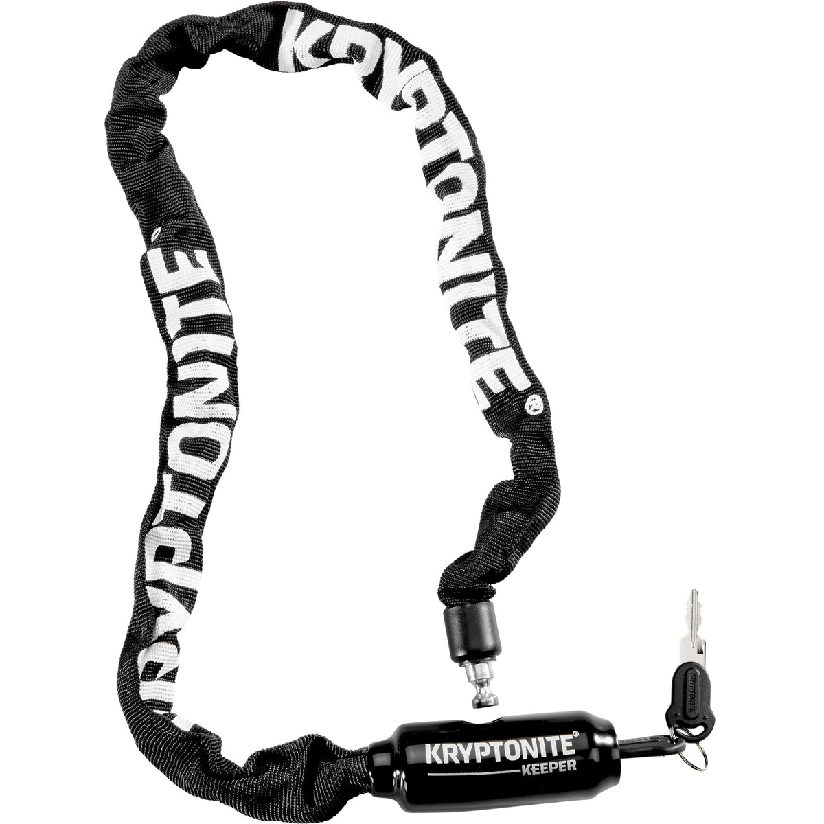 Kryptonite Keeper 585 Kette mit integriertem Schloss – Fahrradkettenschloss – Fahrradschloss mit Kette Elektrofahrrad – 85 cm – Stahl – Schwarz