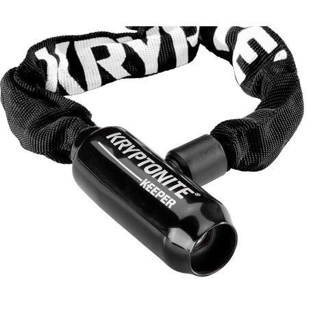 Kryptonite Keeper 585 Kette mit integriertem Schloss – Fahrradkettenschloss – Fahrradschloss mit Kette Elektrofahrrad – 85 cm – Stahl – Schwarz