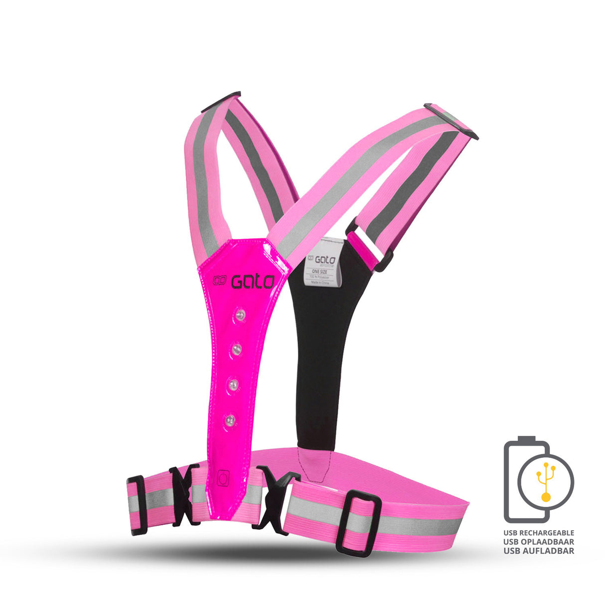 Gato Safer Sport LED Weste USB Pink One Size
