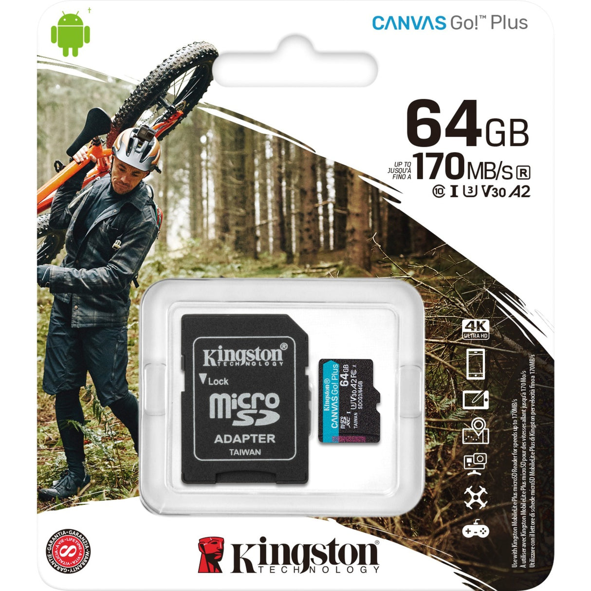 Kingston Canvas gehen! Plus microSD 64 GB
