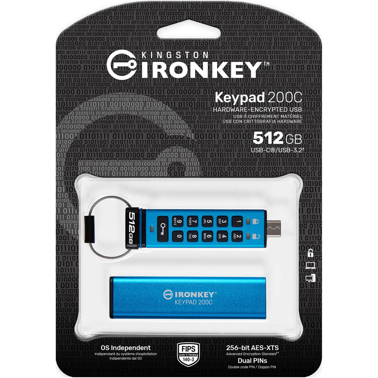 Kingston Ironkey Tastatur 200 512 GB