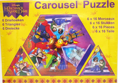 Jonotoys Karussellpuzzle „Der Glöckner von Notre Dame“, 6x16 Teile