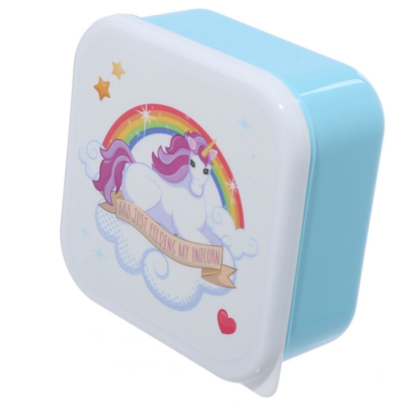 Set 3 Lunchbox S M L – Bezauberndes Regenbogen-Einhorn