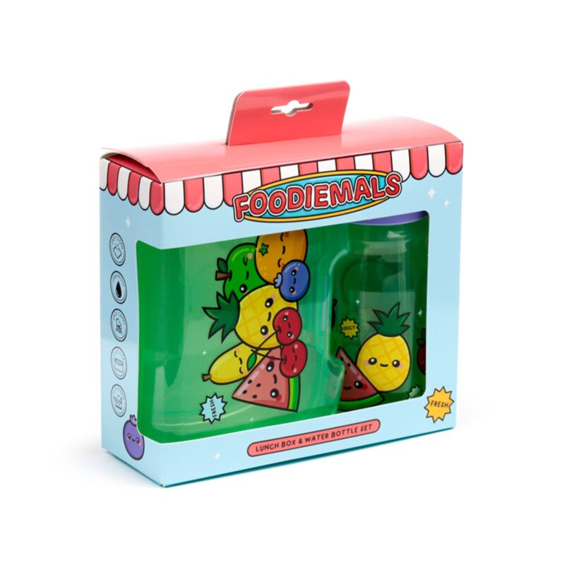 Foodiemals Lunchbox-Trinkflaschen-Set