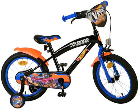 Volare Hot Wheels Kinderfahrrad – Jungen – 16 Zoll – Schwarz Orange Blau
