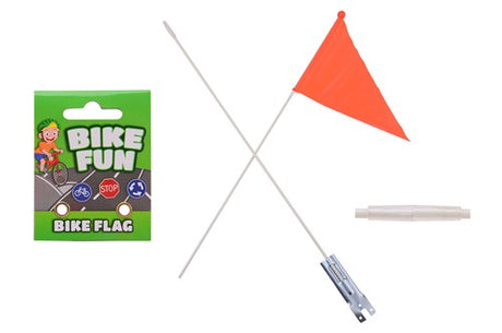 Johntoy John Spielzeugfahrrad, lustige Fahrradflagge, orange
