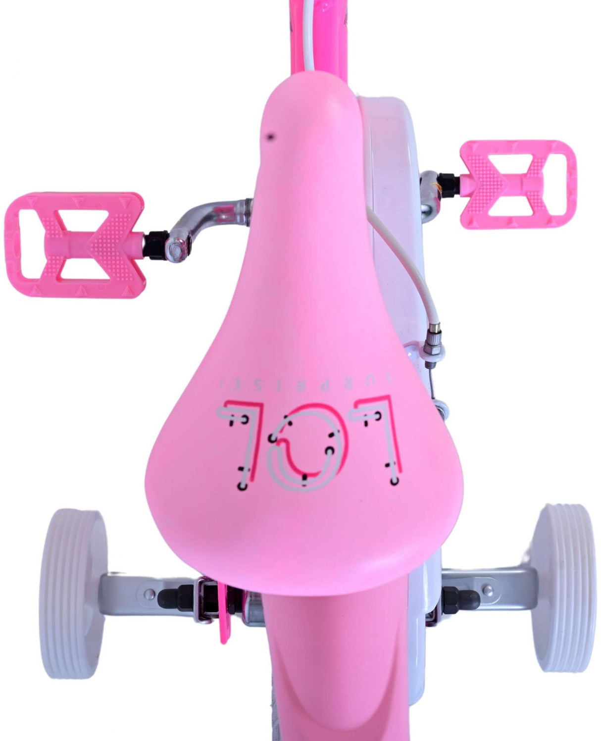 Volare Puppen-Kinderfahrrad – Mädchen – 14 Zoll – rosa – zwei Handbremsen