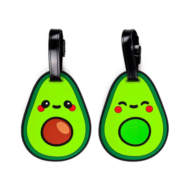 Foodiemals Avocado-PVC-Kofferetiketten-Set, 2 Stück