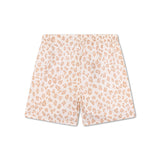 Leopard | Beige UV-Badeshorts für Mädchen