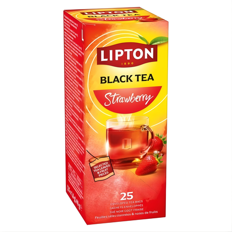 Lipton Feel Good Selection Schwarztee Erdbeere (6x25 Stück)