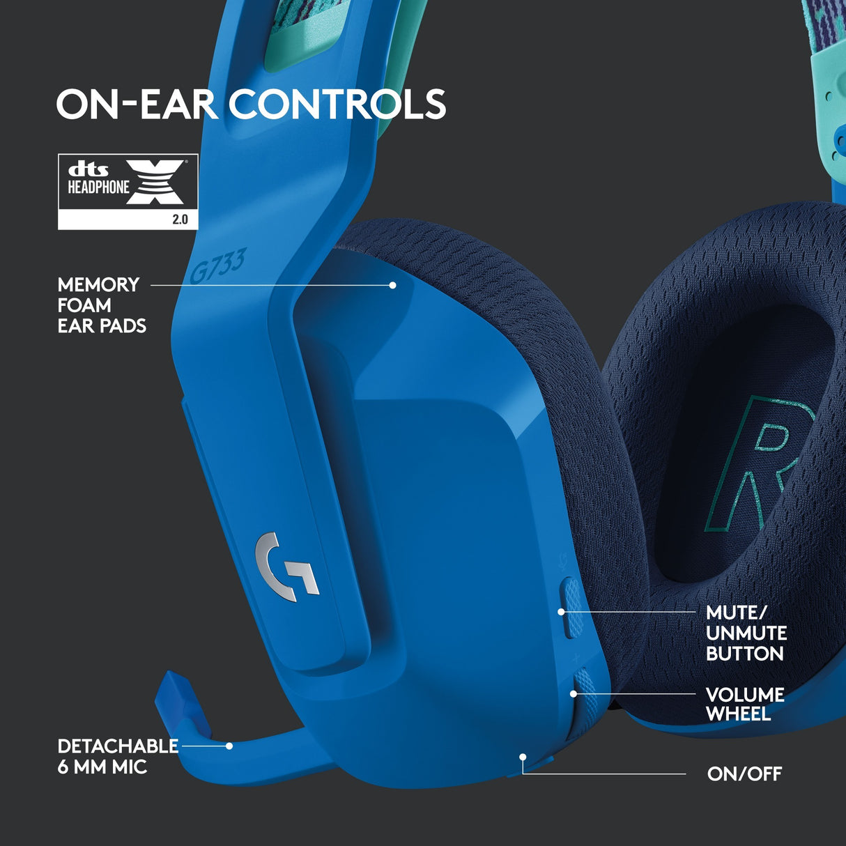 Logitech G733 Lightspeed Wireless RGB Gaming Headset