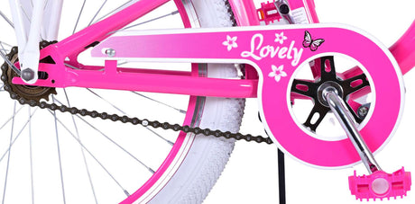 Volare Lovely Kinderfahrrad – Mädchen – 20 Zoll – Rosa – Zwei Handbremsen