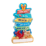 Meeresblick-Strandschilder 3D-Meeresstrand-Souvenirmagnet