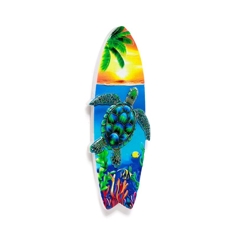 Meeresstrand-Souvenir 3D-Magnet-Surfbrett tropisches Meeresleben