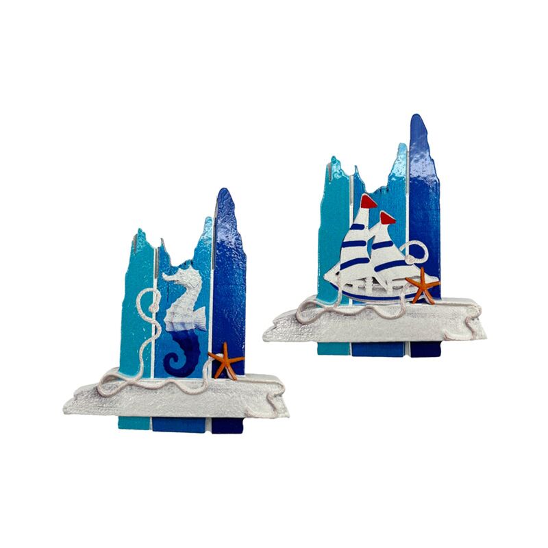 Strand Meer Magnet Strandbrett Seepferdchen Boot
