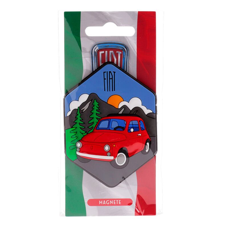 Fiat 500 Dolomitenberge PVC-Magnet