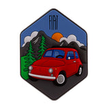 Fiat 500 Dolomitenberge PVC-Magnet