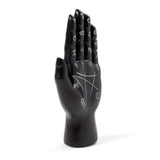 Schwarze Mantra-Hand-Tarot-Palme