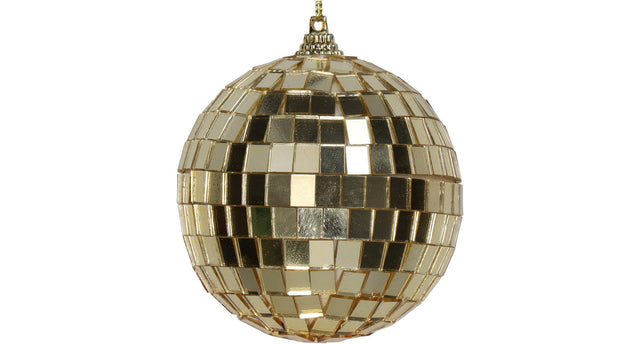 Ornament disco ball gold 8x8x8cm