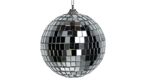 Ornament disco ball glass silver 10cm