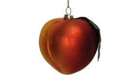 Ornament peach glass orange 7cm