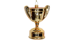 Ornament champions cup glass gold 10.4cm