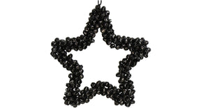 Ornament bells star metal anthracite 14cm
