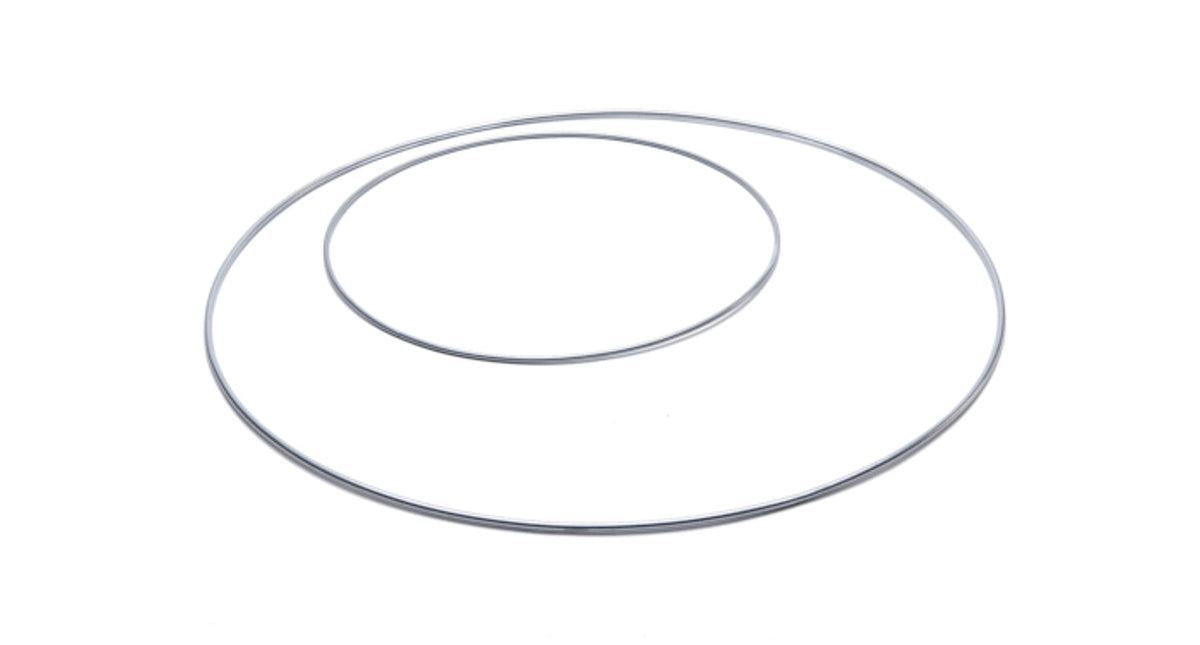 Metal ring 40cm silver - per stuk