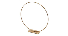 Metal ring on base 25cm gold