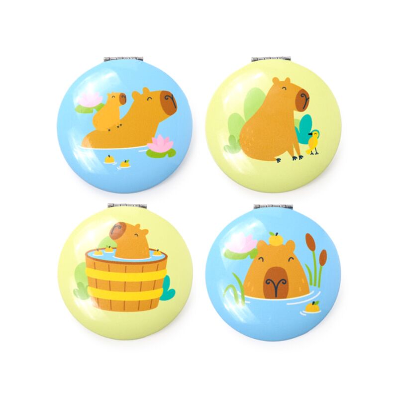 Kompakter Capybara-Schminkspiegel