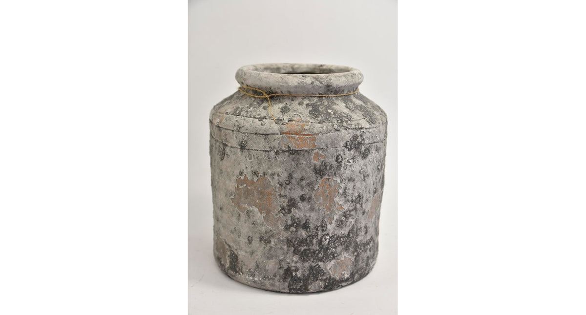 Vaas ''raw'' 27x27x29cm grey