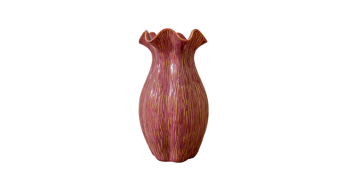 Vaas ''loire'' keramiek d21 h38cm cherry