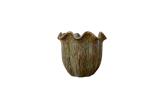 Pot ''loire'' keramiek d21 h18cm dark green