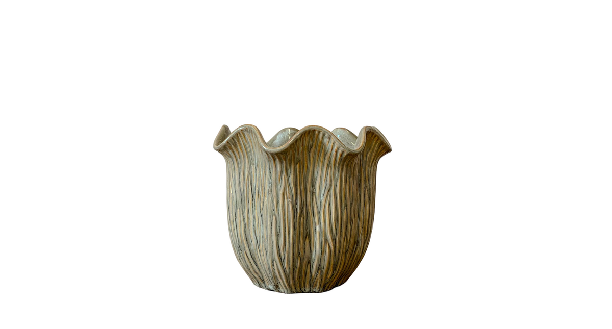 Pot ''loire'' keramiek d21 h18cm bean green